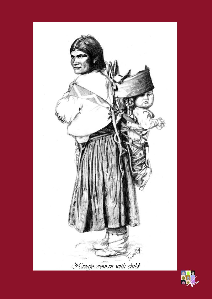 navajo woman with child